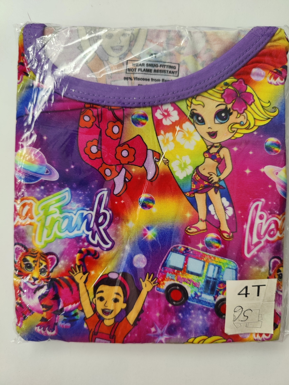 NWT 4T Lisa Frank Short Sleeve And Shorts Bamboo